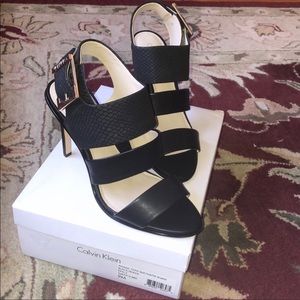 NIB Calvin Klein Amalia Black Heels Size 9
